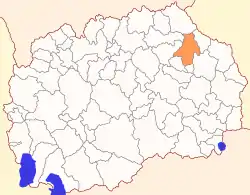 Location of Municipality of Kočani