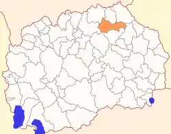Location of Municipality of Kratovo