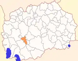 Location of Kruševo Municipality