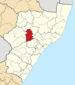 Location in KwaZulu-Natal