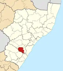 Location in KwaZulu-Natal