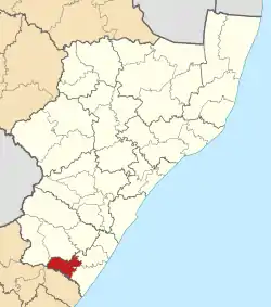 Location in KwaZulu-Natal
