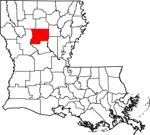 Location within the U.S. state of Louisiana