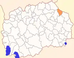 Location of Municipality of Makedonska Kamenica