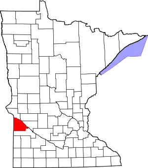 Map of Minnesota highlighting Lac qui Parle County