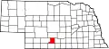 Map of Nebraska highlighting Gosper County