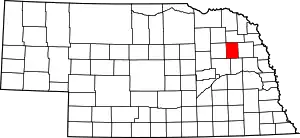 Map of Nebraska highlighting Stanton County
