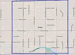 Boundaries of Reseda as drawn by the Los Angeles Times