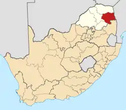 South Africa Districts showing Mopani
