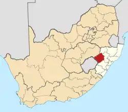 UThukela District within South Africa