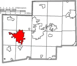 Location of Massillon in Stark County
