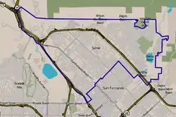 Sylmar, as delineated by the Los Angeles Times