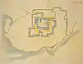 Old map of Yatsushiro castle