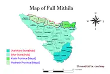 Map of full Mithila