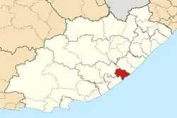 Location in the Eastern Cape