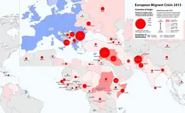 Countries of origin of asylum applicants in the EU and EFTA states between 1 January and 30 June 2015