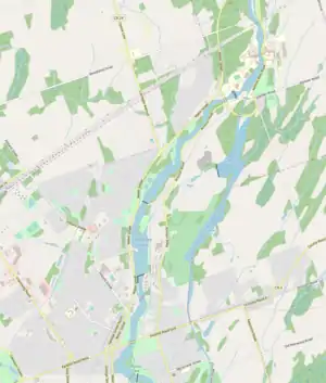 Map depicting the route of the Head of the Trent races