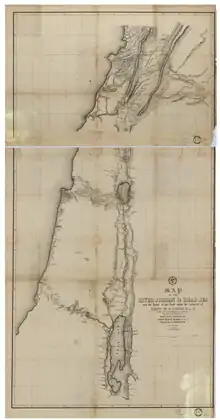 A detailed map of Palestine from the 19th century