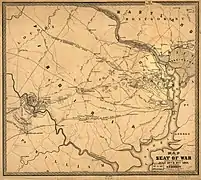 1861 map of Washington City showing Camp Sprague