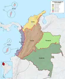 Natural Regions of Colombia