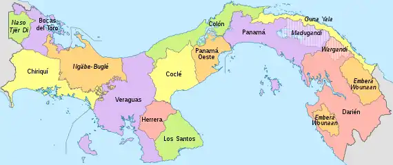 Image 1A map of Panama
