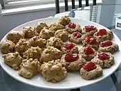 A variety of Maple spice cookies and thumbprint cookies.