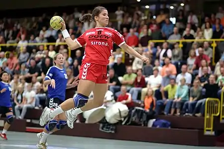 Image 22Handball-Bundesliga (women)Credit: KuebiMara Friton in a handball match in the German Handball-Bundesliga.More selected pictures