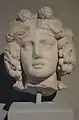 Marble head of Dionysus, from the Gymnasium of Salamis, second century AD, Cyprus Museum, Nicosia, Cyprus