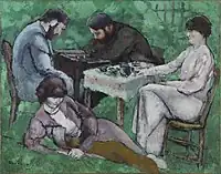 Marcel Duchamp, 1910, Joueur d'échecs (The Chess Game), oil on canvas, 114 x 146.5&nbsp;cm, Philadelphia Museum of Art