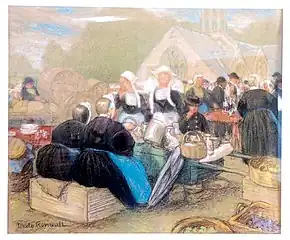 &nbsp; Breton market, Finistère, private collection.