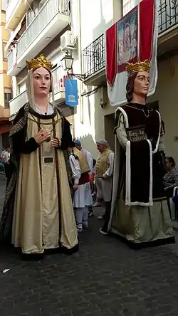 Gegants at La Mare de Déu de la Salut Festival from Algemesí, Spain