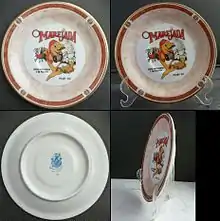 Souvenir plate of Marejada fiesta was made in Itajaí, Brazil, by Germer Porcelanas Finas SA