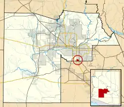 Location in Maricopa County and the state of Arizona