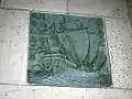 One of the tiles depicting maritime history.