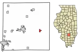 Location in Marion County, Illinois