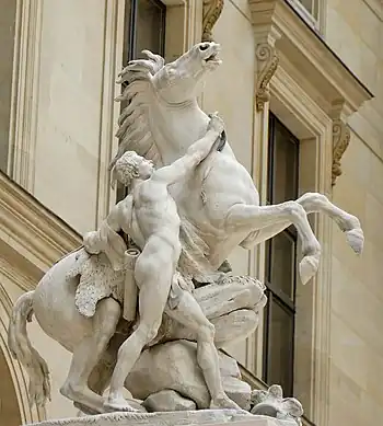 Marly Horses by Guillaume Coustou the Elder, the Louvre (1739-1745)