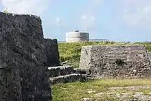 Martello Tower seen from Ferry Island Fort, Ferry Reach, Bermuda 2011