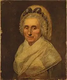 Portrait of Mary Ball Washington in 1786.