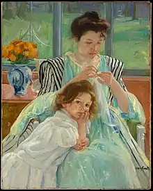 Image 79Young Mother Sewing, Mary Cassatt (from History of painting)