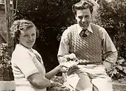 Weston with Alberta Bray in 1936