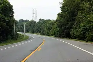 Westbound MD 234 approaching US 301 in Allens Fresh