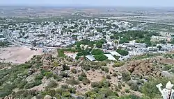 A view of Maski city from Mallikarjuna temple hill
