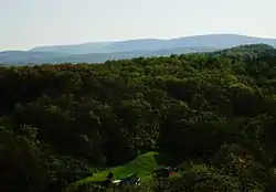 Looking southwest from Chimney Rocks, immediately south of Hollidaysburg