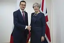 Morawiecki with Theresa May, Brussels, Belgium 2017