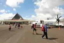 The apron of Mathilda Batlayeri Airport