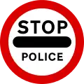 Prohibition of passing without stopping - Police