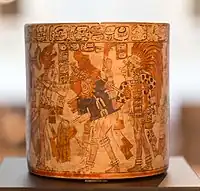 A vase for chocolate from the Maya