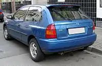 Rear view of Mazda 323P hatchback (Europe)