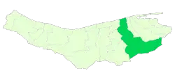 Location of Sari County in Mazandaran province
