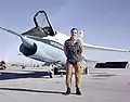 McMurtry before his flight on the F-8 Supercritical Wing Airplane